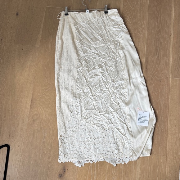 Topshop crinkle Lace Trim maxi Skirt - Picture 4 of 5